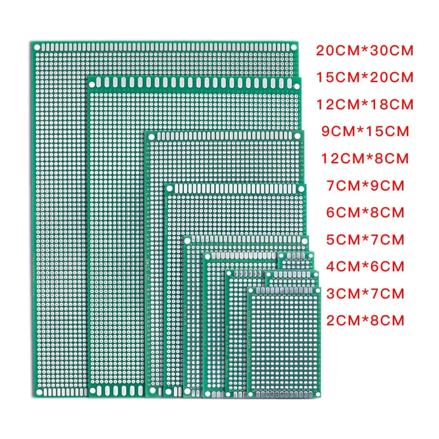A collection of PCBs of various sizes, highlighting how size influences price.