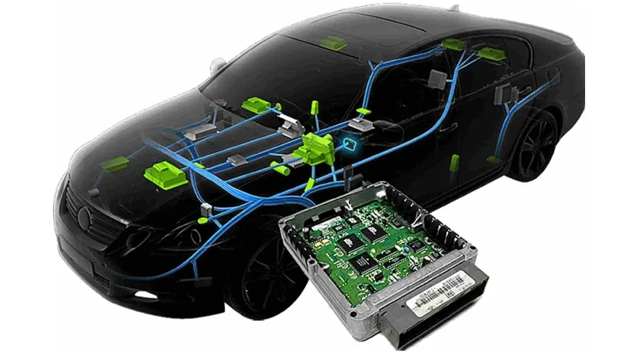A PCB used in automotive electronic application.