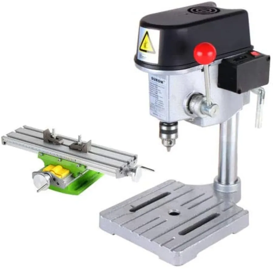 A machine drilling holes in a PCB.