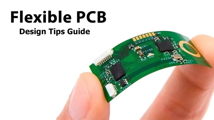 A close up of a flexible printed circuit board.