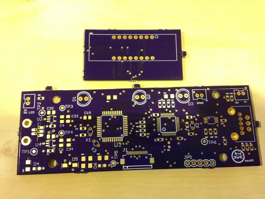 A purple PCB manufactured by OSH Park.