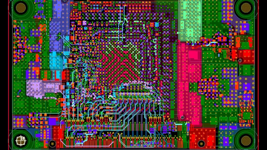 Screenshot of a PCB layout design software interface.