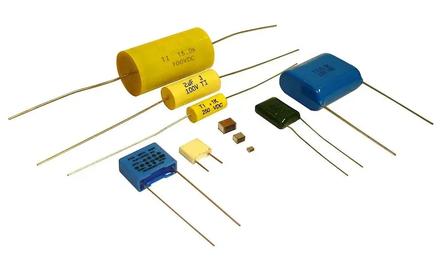 Several different film capacitors.
