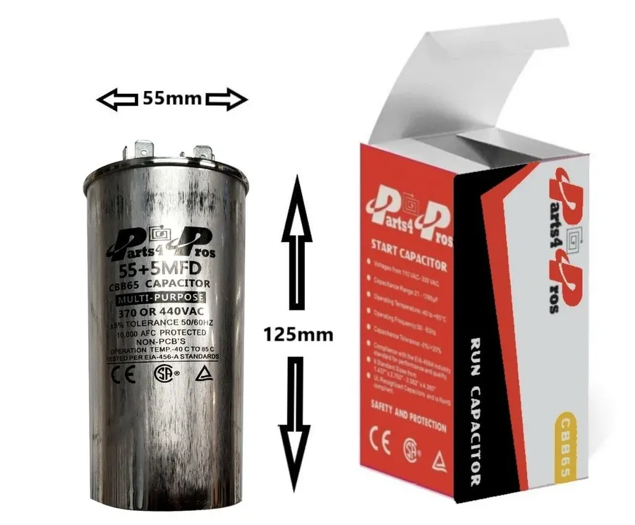 A dual terminal CBB65 capacitor.