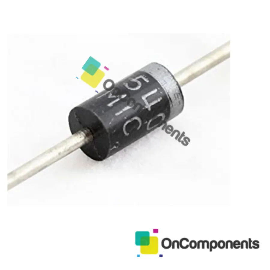 A close-up view of a 1N5408 diode.