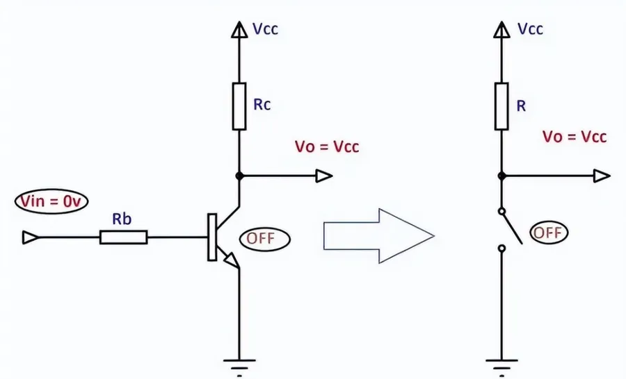 A circuit diagram showing a BC547 transistor used in a switching application.