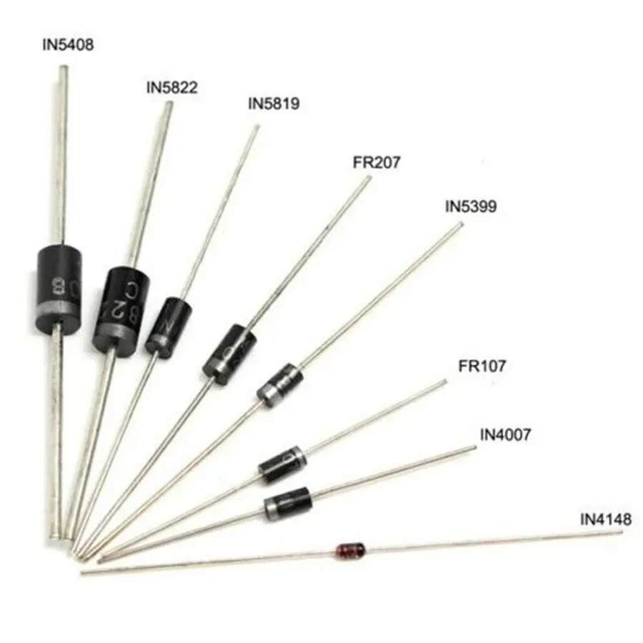 An illustration showing the pinout diagram of an FR107 diode.