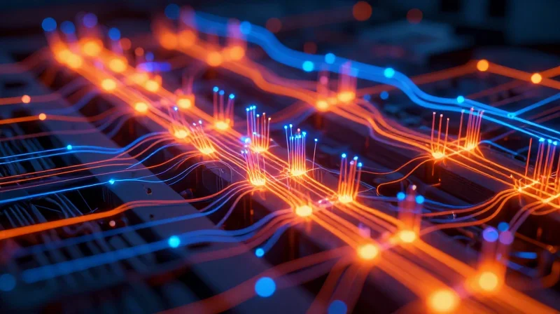 Managing Thermal Expansion and CTE Mismatch An abstract representation of thermal expansion effects on circuit board layers with glowing stress points.