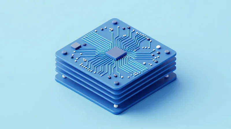 Optimizing Board Layout for Miniaturization Isometric 3D model of a high-density interconnect circuit board stack