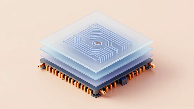Layer Stack-up Optimization for Compact Form Factors Isometric 3D model showing a multi-layer HDI PCB stack-up structure.