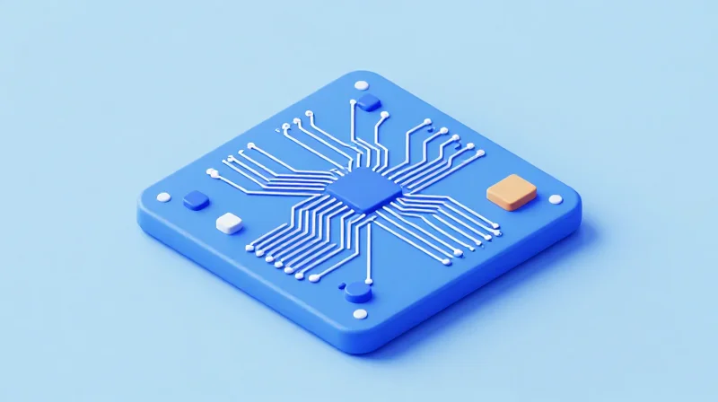 Design for Manufacturing (DFM) for Medical Precision Isometric view of a complex 3D circuit board model with modular components