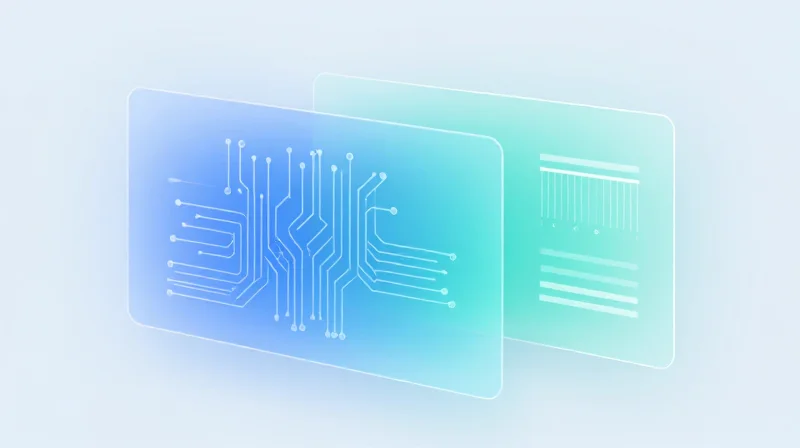 Conceptual 3D interface showing automated analysis of circuit design.