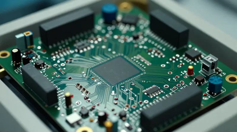 The Direct Link Between PCB Integrity and Patient Safety A close-up view of a high-precision medical-grade motor control PCB for a CPAP device, highlighting electronic components and circuitry.