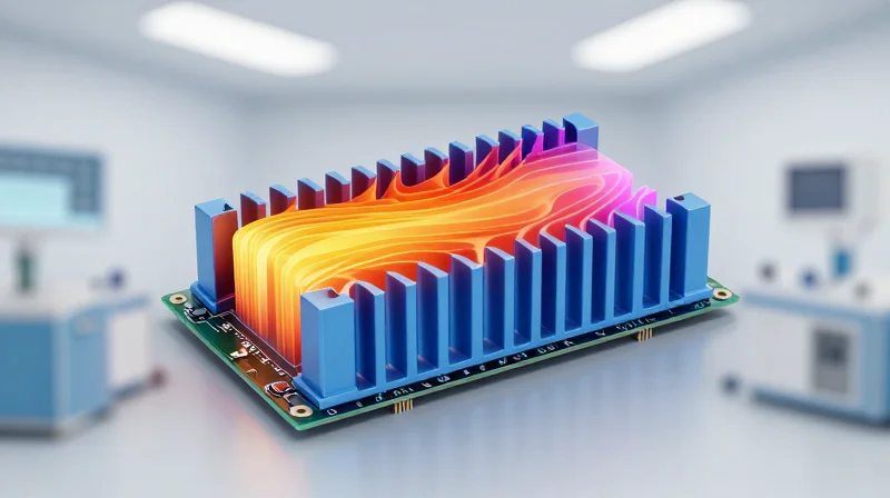 Thermal Management Strategies for Small Form Factors Heat dissipation visualization on a compact electronic circuit board