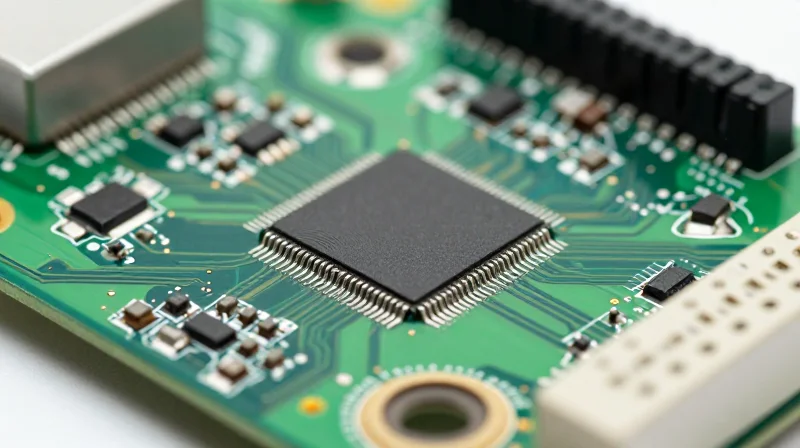 Optimizing PCB Assembly for High-Voltage Cardiology Equipment Close-up of a high-tech circuit board for medical AED equipment
