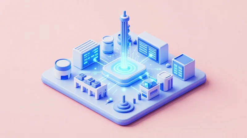 The Future of Scalable Medical Device Manufacturing Conceptual representation of a digital twin of a factory