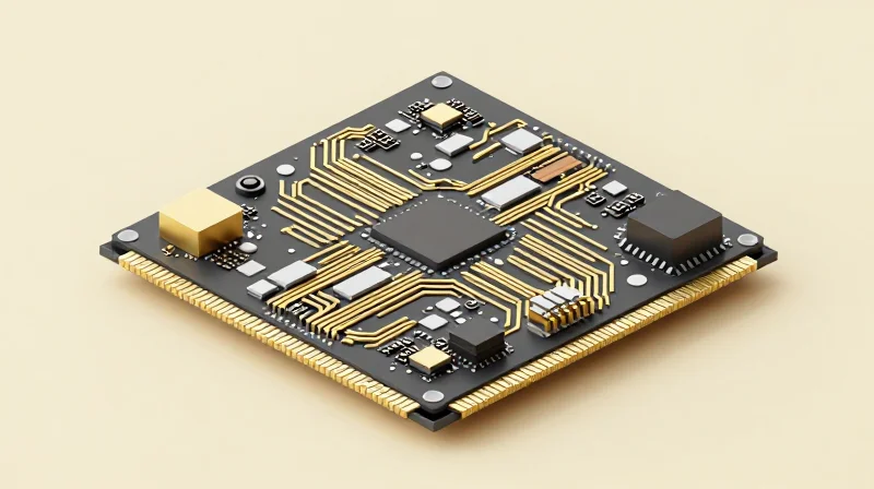 Isometric view of thick wide circuit traces designed for high current pulses.