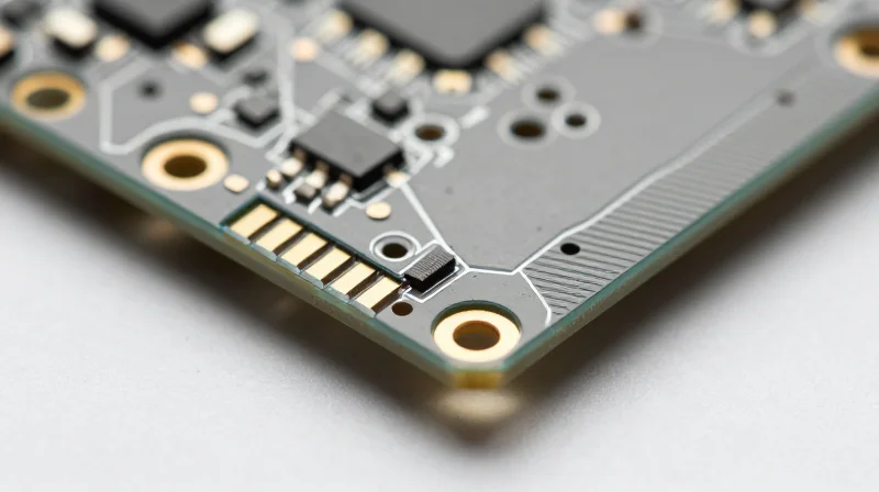Principles of Non-Magnetic PCB Design Macro close-up of a high-precision non-magnetic PCB assembly showing pristine soldering and clean substrate materials.