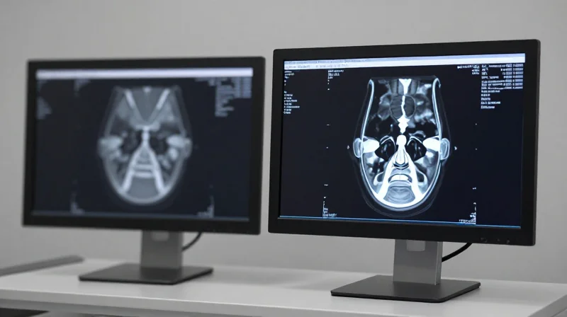 Case Study: Achieving ROI through Precision Engineering Split screen comparison showing improved diagnostic image clarity versus old hardware.