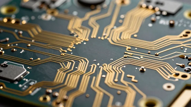 Understanding the Unique Challenges of Endoscopic Flexible Circuits An extreme close-up of a highly miniaturized, complex flexible printed circuit board designed for a medical endoscope tip.