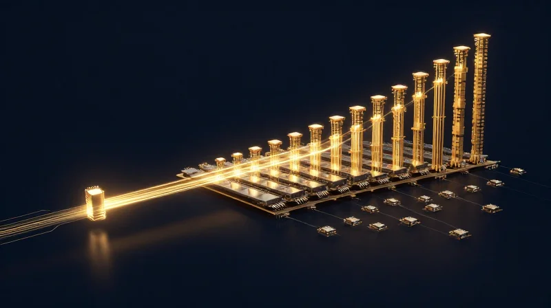 Scalability: Transitioning from Prototype to Mass Production Conceptual visualization of industrial scaling from small to large production