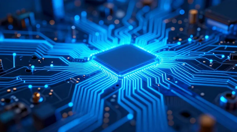 Prioritizing Signal Integrity in High-Precision Robotics Abstract representation of signal integrity in a robotic system showing glowing data transmission across a circuit board.