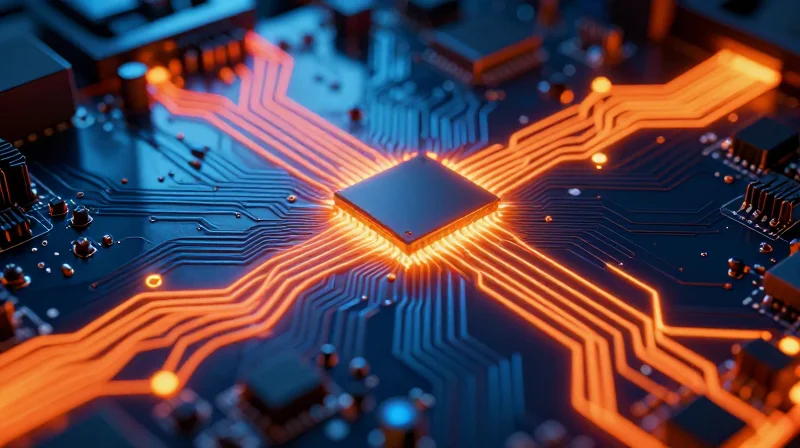 The Role of Thermal Management in PCB Longevity Thermal imaging concept showing heat distribution on an electronic board.