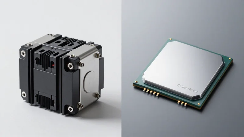 Comparing Switching Speeds and Efficiency Comparison between two electronic component styles showing efficiency