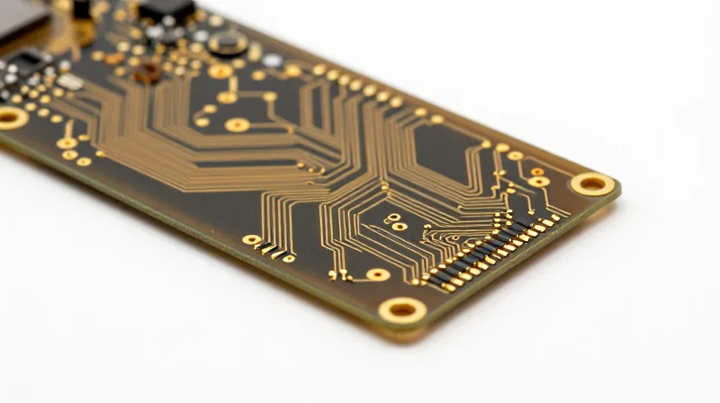 The Anatomy of High-Precision Rigid-Flex Technology Close-up of a sophisticated high-precision rigid-flex circuit board on a clean surface