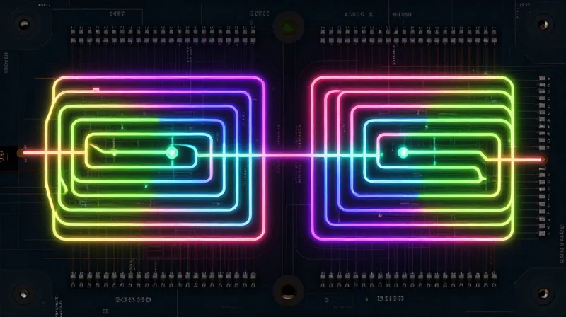 Strategic layout of differential pairs to reduce electromagnetic interference.