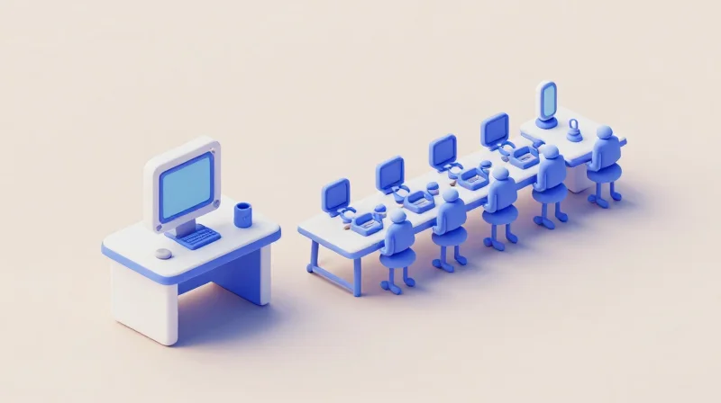 Scalability: From Prototype to Mass Production Isometric view of manufacturing process transition from prototype to mass production