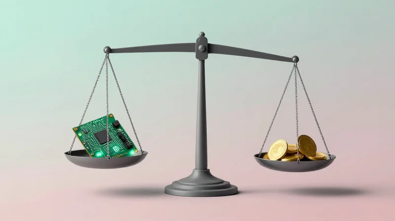 Cost Management Without Compromising Quality Abstract conceptual visualization of balance between quality and cost