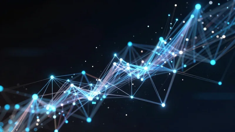 Supply Chain Resilience and Component Sourcing Strategies Abstract representation of data flow and supply chain network resilience