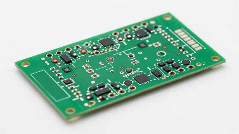 DFM Rules for Automated Assembly (SMT) A close-up of a bare circuit board ready for automated assembly.