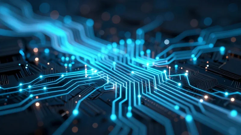 Signal Integrity and High-Speed Data Throughput Challenges Data throughput concept showing clean fiber optic streams