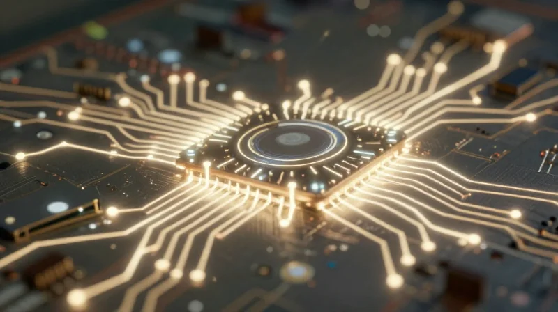 Future-Proofing Your Product Roadmap A creative illustration of a flexible and modular circuit board