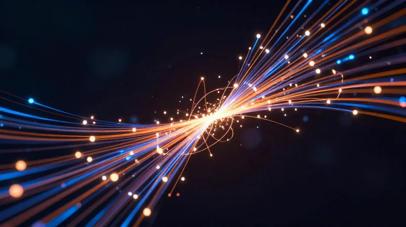 Future Outlook: The Long-Term Impact on Total Cost of Ownership Abstract visualization of glowing data and technology infrastructure