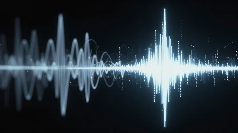The Evolution: From Analog mV Signals to Digital Data Streams Abstract representation of signal transition from messy analog waveforms to clean, ordered digital data pulses