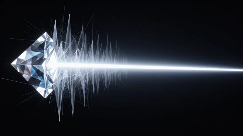 Enhanced Precision through Digital Signal Processing Visual representation of signal purification with chaotic noise being filtered into a steady clean line
