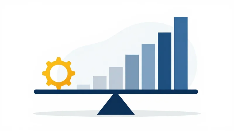 An abstract illustration depicting the balance of long-term costs versus initial investment.