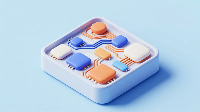 An isometric 3D view of a modular electronics system designed for reliability.
