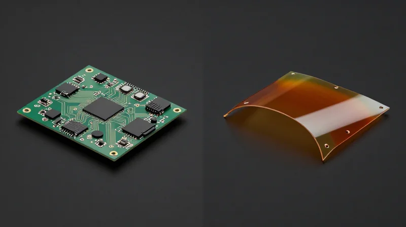 Comparison between rigid and flexible electronic substrates
