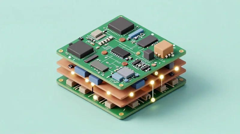 3D visualization of embedded components in a circuit board stackup
