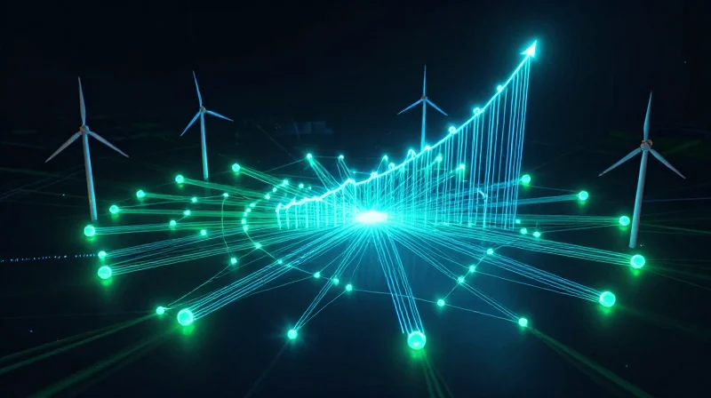 Abstract digital data visualization for wind turbine monitoring