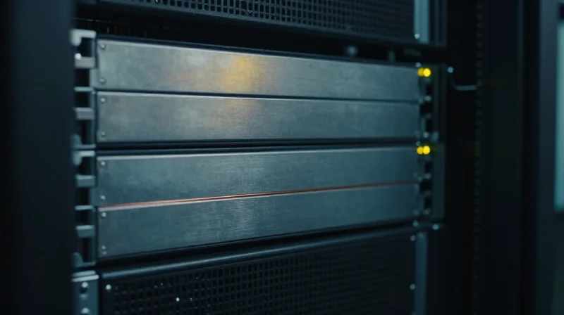 A close-up of a damaged data center power module showing signs of thermal wear.