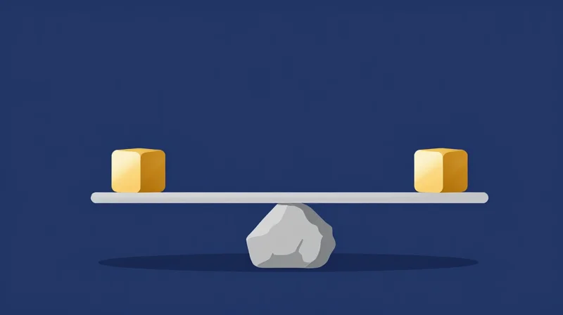 An abstract illustration depicting the balance between investment and long-term cost.