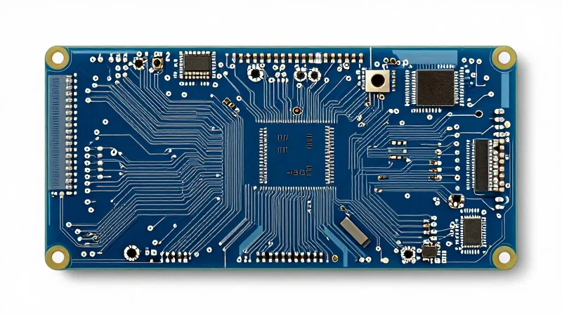 Modern high-precision circuit board assembly with advanced lamination and clean, geometric architecture