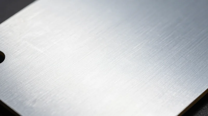 Macro detail shot showing the reflective surface finish of a high-quality aluminum printed circuit board