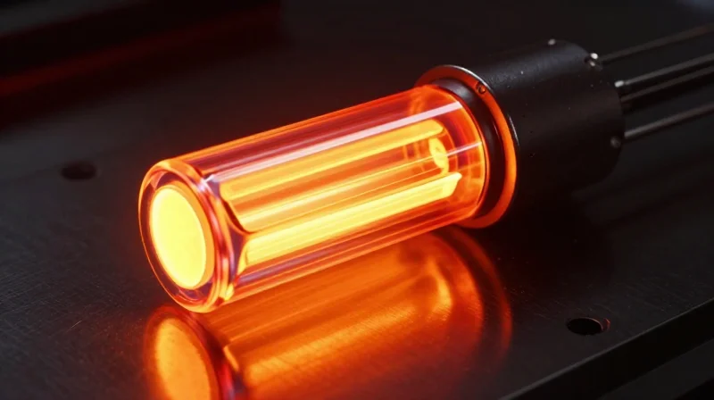 Heat visualization of an LED component showing thermal dissipation