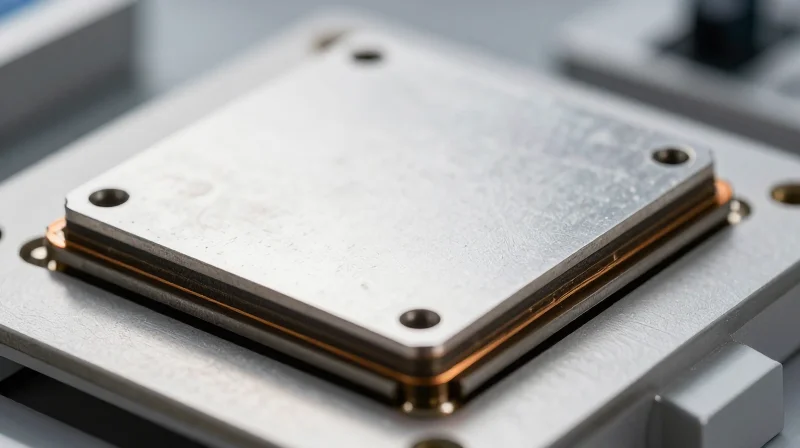 Macro view of an aluminum metal core printed circuit board